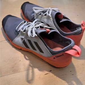 Adidas Women's Terrex 215 Trail Running Shoes Size 9.5 Orange Grey White